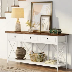 Sale Tribesigns 3 - Drawer Console Table, 70.8