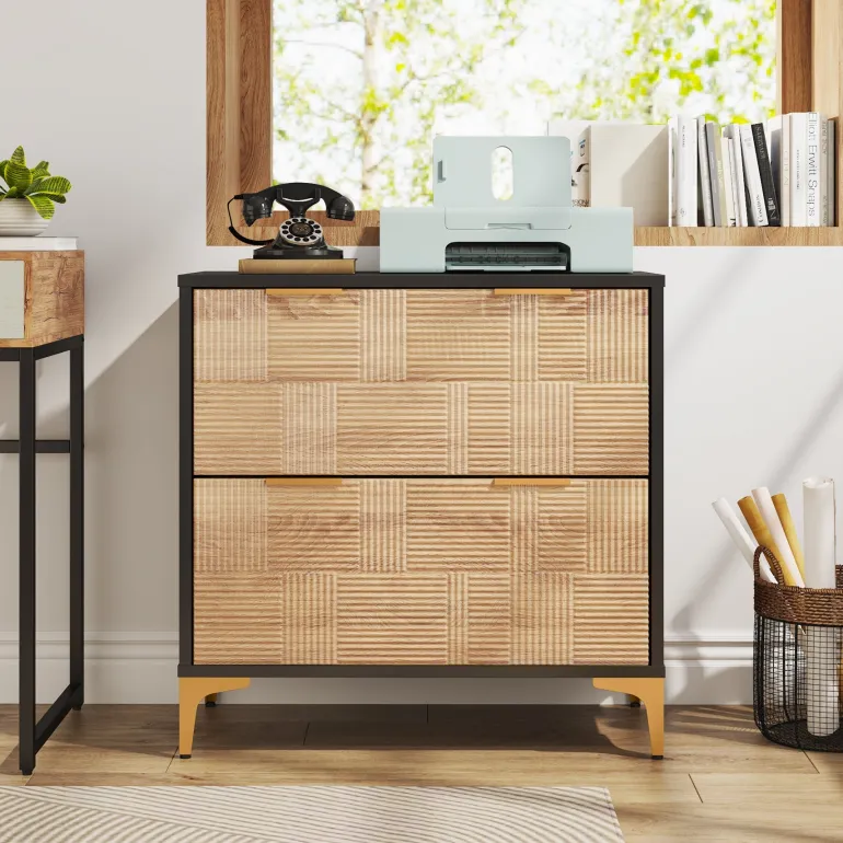 Hot Tribesigns 2 - Drawer File Cabinet, Modern Filing Cabinet with Adjustable Hanging Bar