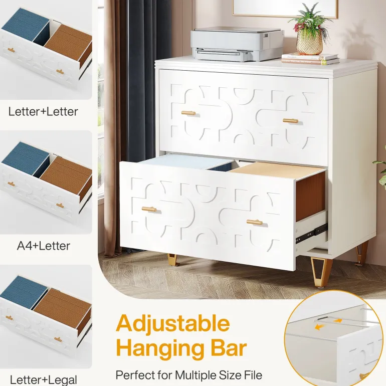 Hot Tribesigns 2 - Drawer File Cabinet, Modern Storage Filing Cabinet Printer Stand