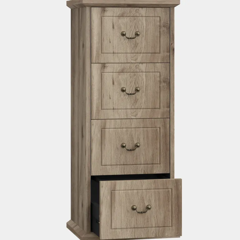 Fashion Tribesigns 4 - Drawer File Cabinet, Vertical Wood Filing Cabinet with Lock