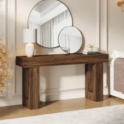 Hot Tribesigns 63 - Inch Console Table, Farmhouse Wooden Sofa Table Entryway Table