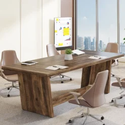 Shop Tribesigns 70.8 - Inch Executive Desk, Wood Study Computer Desk Writing Table