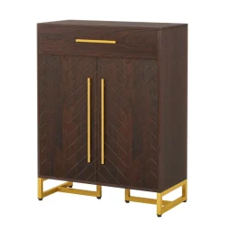 Shop Tribesigns 20 - Pair Shoe Cabinet Organizer with Drawer & Adjustable Shelves