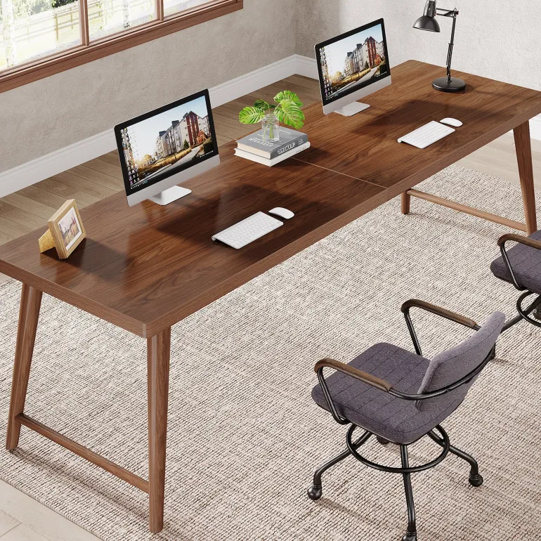 Sale Tribesigns 2 - Person Computer Desk, 78.7" Executive Desk Study Work Table