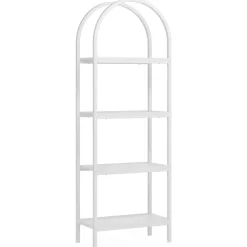 Cheap Tribesigns 4 - Tier / 5 - Tier Bookshelf, Arched Bookcase Display Rack with Storage Shelves
