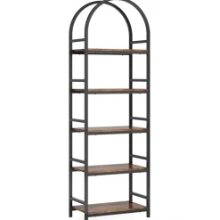 Cheap Tribesigns 4 - Tier / 5 - Tier Bookshelf, Arched Bookcase Display Rack with Storage Shelves