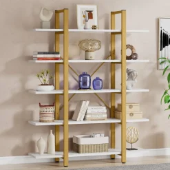 Flash Sale Tribesigns 5 - Tier Bookshelf, Open Etagere Bookcase Storage Display Rack
