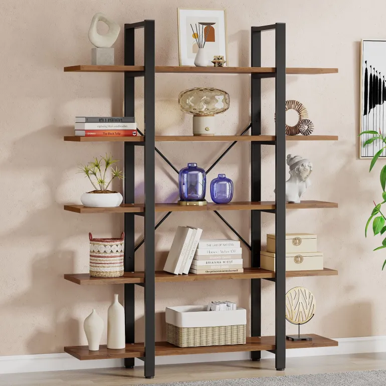 Flash Sale Tribesigns 5 - Tier Bookshelf, Open Etagere Bookcase Storage Display Rack