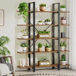Flash Sale Tribesigns 5 - Tier Bookshelf, Open Etagere Bookcase Storage Display Rack