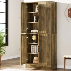 Fashion Tribesigns 6 - Tier Bookshelf, Wood Bookcase Storage Shelf Organizer Display Shelf