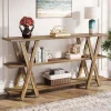 Fashion Tribesigns 3 - Tier Console Table, Farmhouse Hallway Table with Storage Shelves