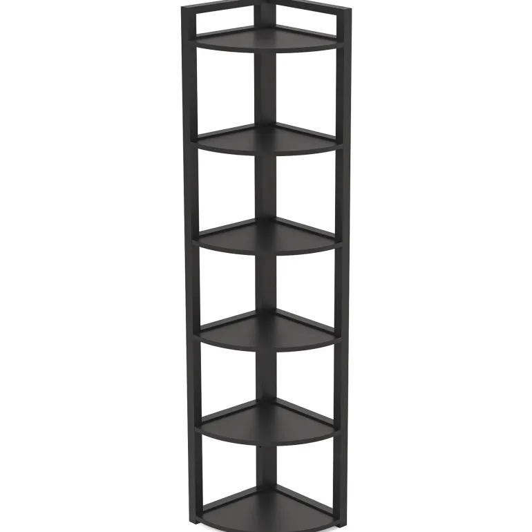 Sale Tribesigns 6 - Tier Corner Shelf, Small Corner Bookshelf Storage Rack