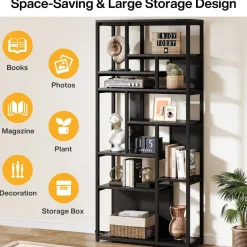 Best Sale Tribesigns 8 - Tier Etagere Bookshelf, 70.9