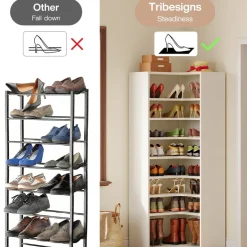 Online Tribesigns 9 - Tier Shoe Cabinet, 24 - 32 Pairs Freestanding Shoe Rack Shoe Organizer