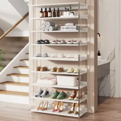 Discount Tribesigns 8 - Tier Shoe Rack, 32 Pair Modern Shoe Storage Cabinet