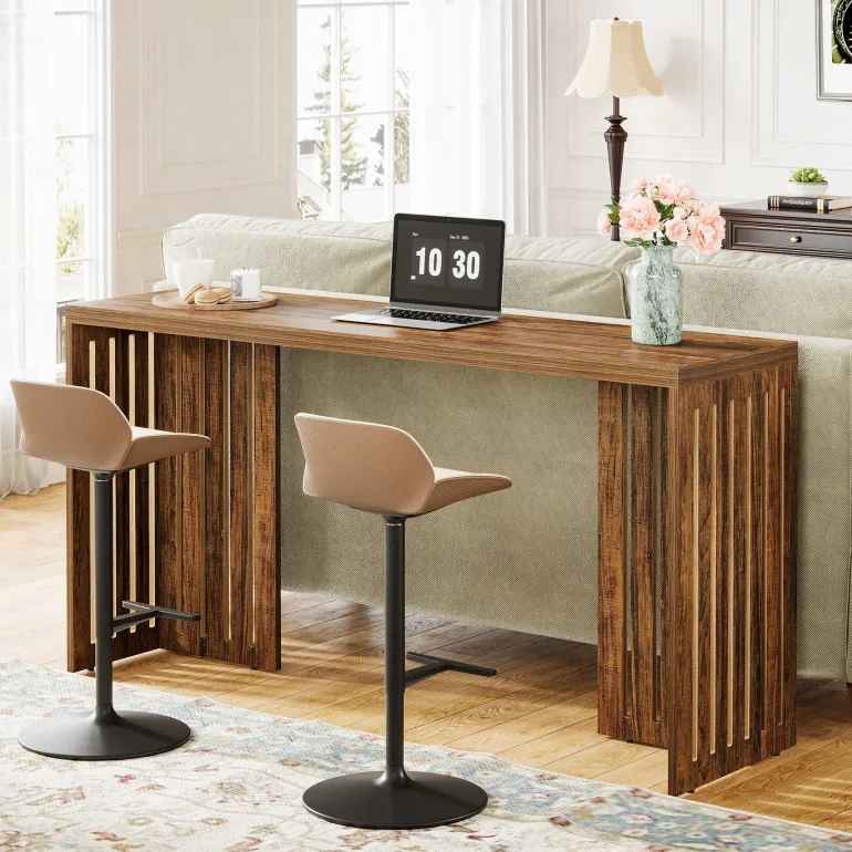 New Tribesigns 63" Bar Table, Rectangular High Top Kitchen & Dining Table(Only Table)