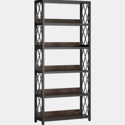 Discount Tribesigns 67" Book Shelf, 5 - Tier Bookcase Storage Organizer with Open Shelves
