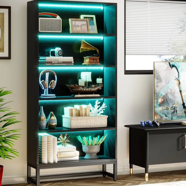 Sale Tribesigns 70.8" Bookcase, Large Bookshelf Organizer with 5 - Tier Storage Shelves
