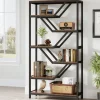 Shop Tribesigns 72" Bookshelf, 6 - Tier Bookcase Etagere Open Storage Organizer