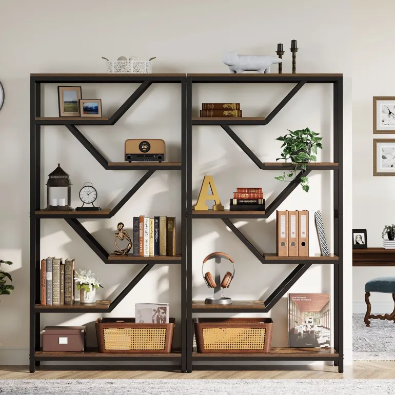 Shop Tribesigns 72" Bookshelf, 6 - Tier Bookcase Etagere Open Storage Organizer
