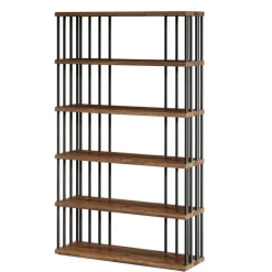 Online Tribesigns 67" Bookshelf, Display Rack Etagere Storage Shelving Unit