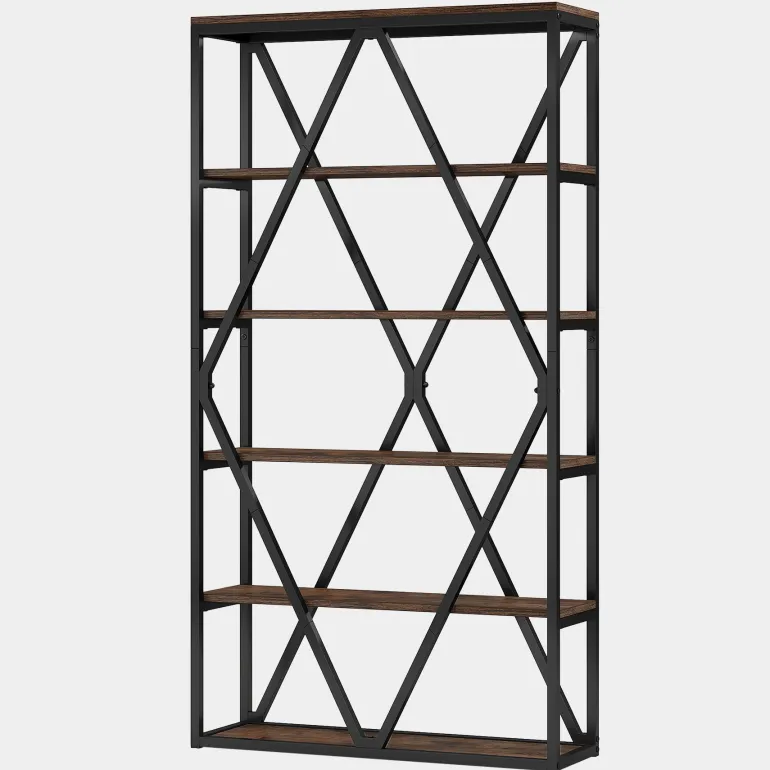 Best Tribesigns 71" Bookshelf, Freestanding 6 - Tier Bookcase Etagere Display Shelf