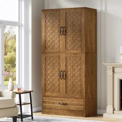 Sale Tribesigns 70" Bookshelf, Freestanding Bookcase with Storage Drawer