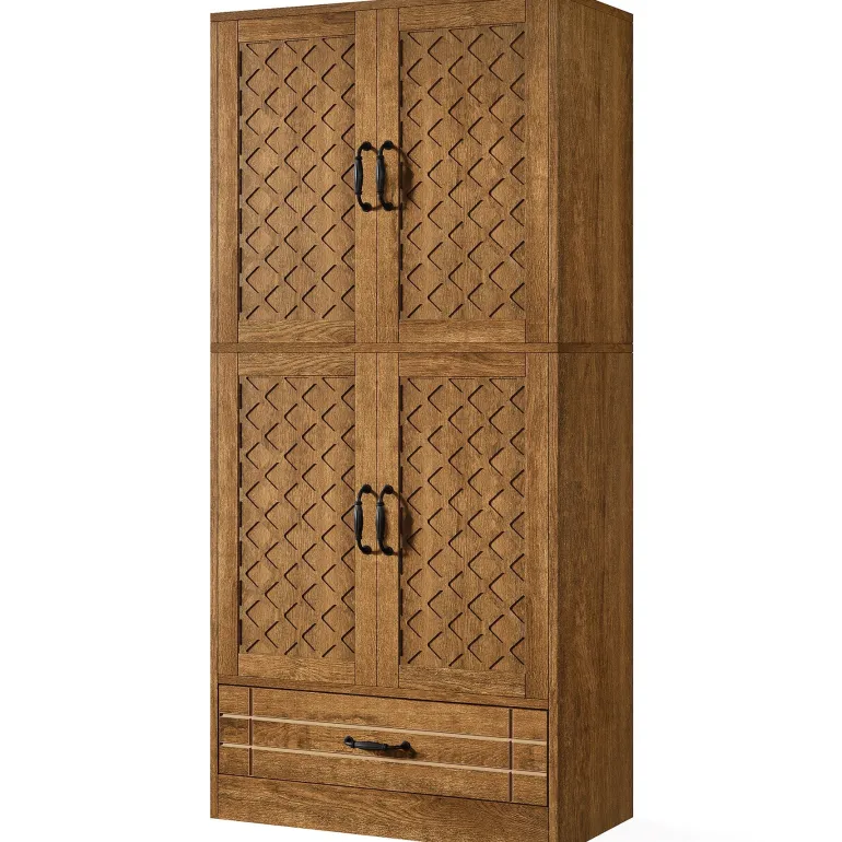 Sale Tribesigns 70" Bookshelf, Freestanding Bookcase with Storage Drawer