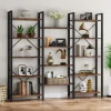 Discount Tribesigns 70" Bookshelf, Triple Wide Etagere Bookcase Open Display Shelf