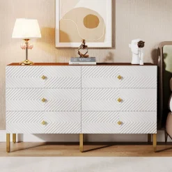 Online Tribesigns 55" Chest Dresser, Modern Storage Organizer with Drawers