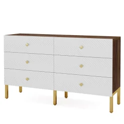 Online Tribesigns 55" Chest Dresser, Modern Storage Organizer with Drawers