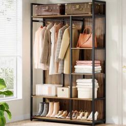 New Tribesigns 78" Clothes Rack, Tall Freestanding Closet Organizer Garment Rack