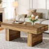 Online Tribesigns 47" Coffee Table, Farmhouse Accent Table Snack Table
