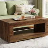 Online Tribesigns 43" Coffee Table, Farmhouse Center Table With Storage