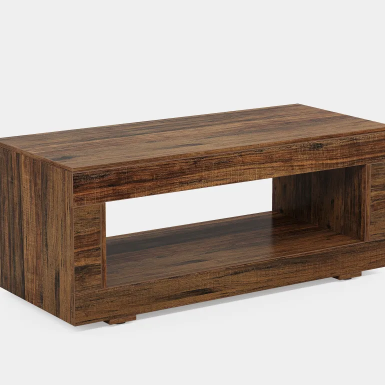 Online Tribesigns 43" Coffee Table, Farmhouse Center Table With Storage