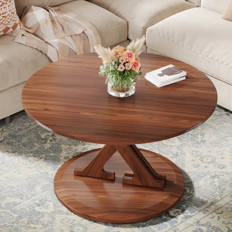Clearance Tribesigns 31.5" Coffee Table, Mid - Century Accent Center Table with X - Shaped Base