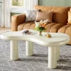 Best Sale Tribesigns 45" Coffee Table, Modern Irregular Center Table Tea Table