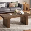 Cheap Tribesigns 47.2" Coffee Table, Wood Rectangle Center Table