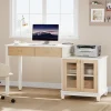 Shop Tribesigns 63" Computer Desk, Reversible Office Desk with Storage Cabinet