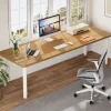 Cheap Tribesigns 78" Computer Desk, Wood Office Desk Writing Table