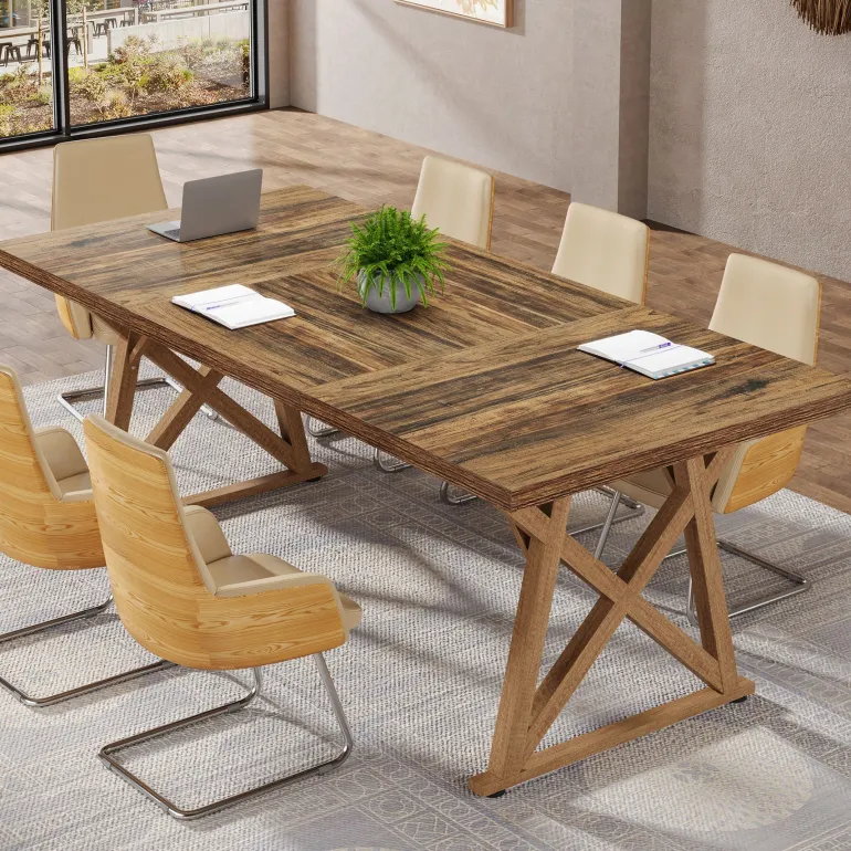 Store Tribesigns 71" Conference Table, 6FT Meeting Table Boardroom Table for 6 - 8 People