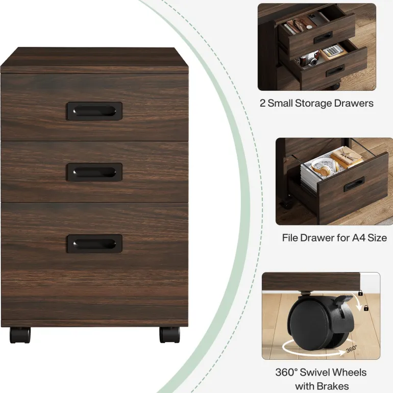 Shop Tribesigns 78.7" Conference Table, Large Meeting Room Table for 6 - 8 People with File Cabinet