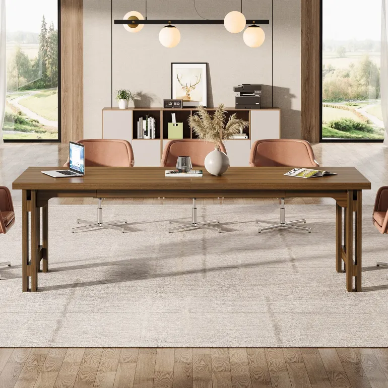 Outlet Tribesigns 78.7" Conference Table, Large Meeting Table For 6 - 8 People