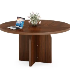 Outlet Tribesigns 47" Conference Table, Round Sturdy Meeting Room table