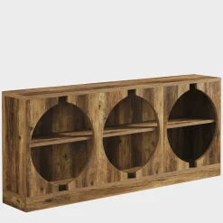 Store Tribesigns 68" Console Table, 3 - Tier Farmhouse Entryway Table with Storage