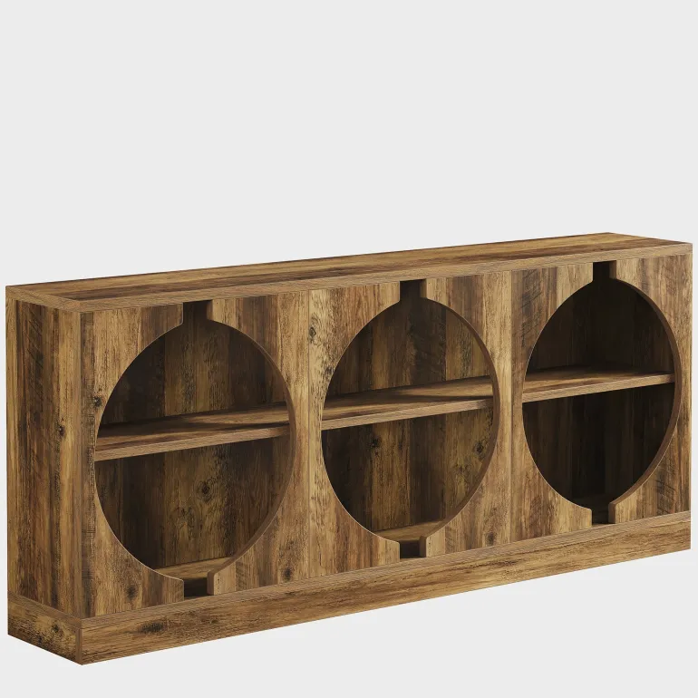 Store Tribesigns 68" Console Table, 3 - Tier Farmhouse Entryway Table with Storage