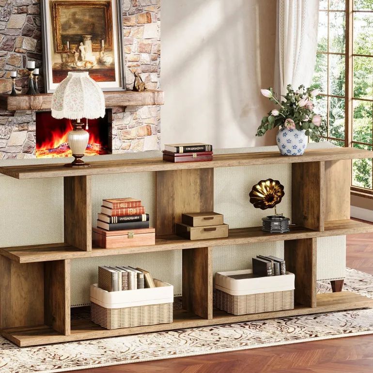 New Tribesigns 71" Console Table, 3 Tier Farmhouse Sofa Table with Storage