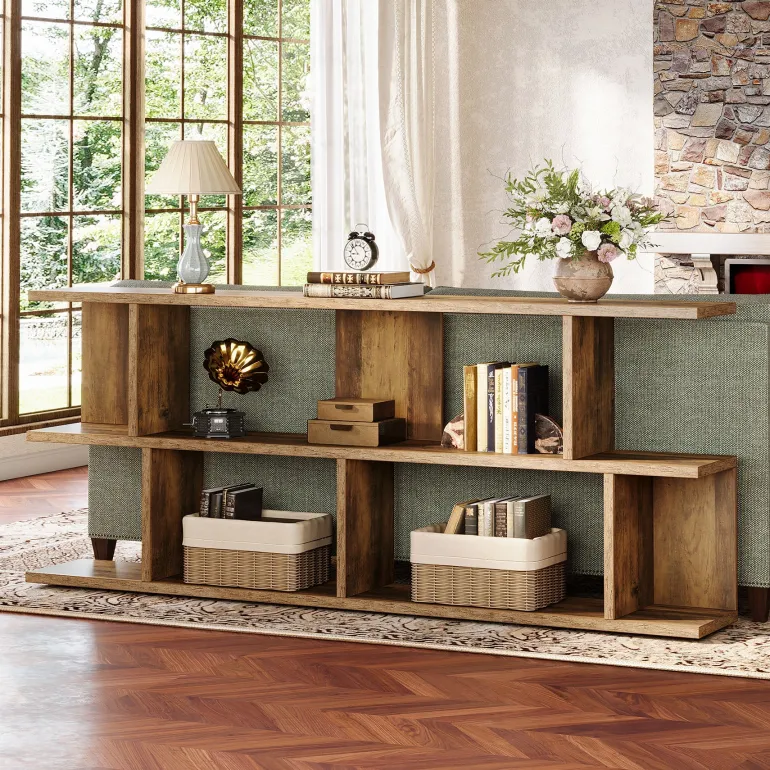 New Tribesigns 71" Console Table, 3 Tier Farmhouse Sofa Table with Storage