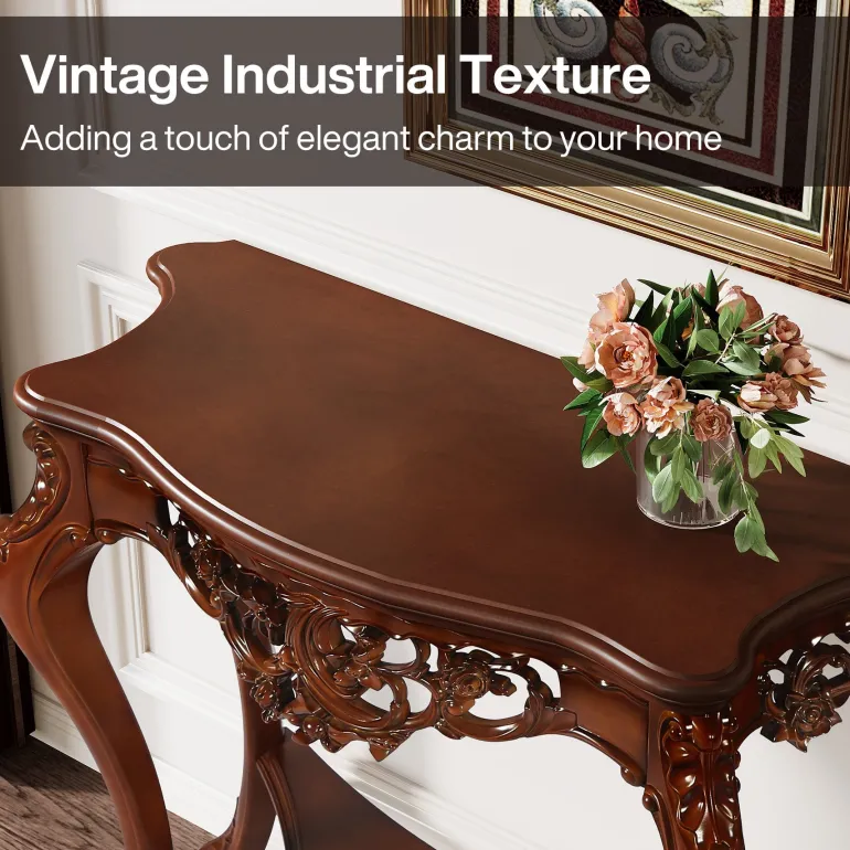 Sale Tribesigns 37.6" Console Table, Elegant Two-Tier Entryway Hallway Table