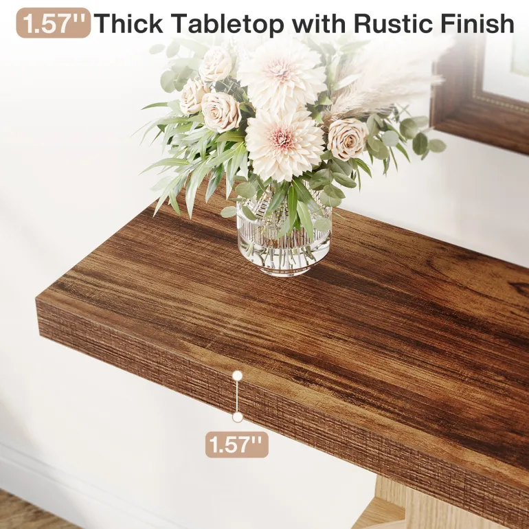 Clearance Tribesigns 39.3" Console Table, Elegant Wood Sofa Table Hallway Table